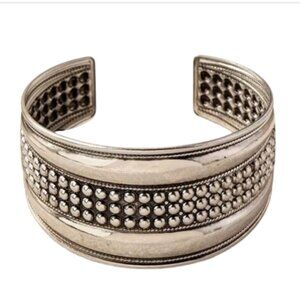 Boho Silver Cuff Bracelet NWT